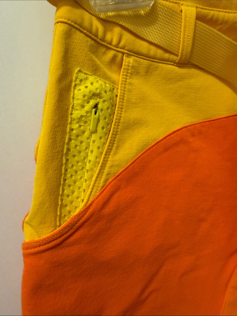 Outdoor Voices RecTrek Hike Shorts in Yellow & Orange w Belt - Picture 3 of 7
